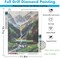 Diamond Painting Kits,Waterfall Diamond Art for Adults,Mountain 5d Diamond Painting Kits for Adults,Scenery Diamond Art Kits with Diamond Painting Accessories for Home Wall Decor 12 x 16inch